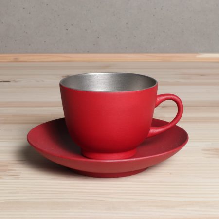 紅茶　山田晶　猩々緋コーヒー碗皿　カップ　食器