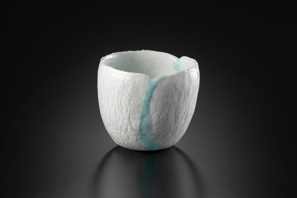 和田的陶展　個展　御神渡り茶碗　青白磁