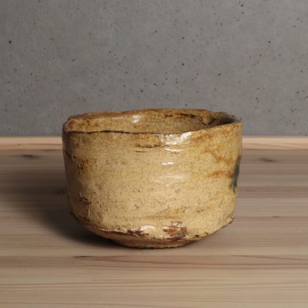 黄瀬戸茶碗　新学　伊賀　織部　茶道具