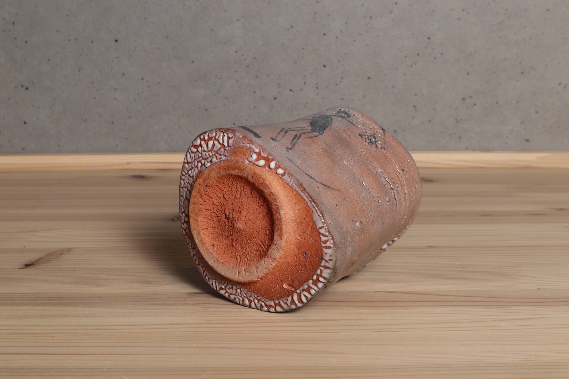 唐津焼 筒茶碗 紙箱 唐津焼 筒茶碗 紙箱