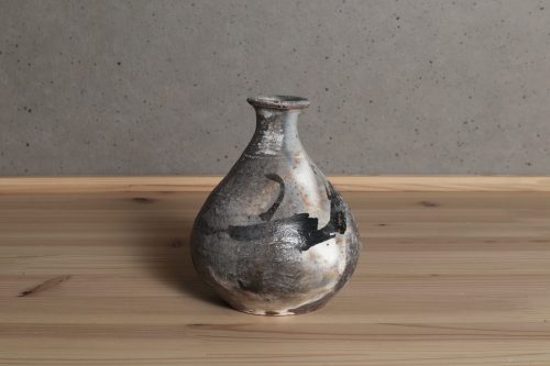 丸太宗彦　粉引唐津窯変徳利　酒器
