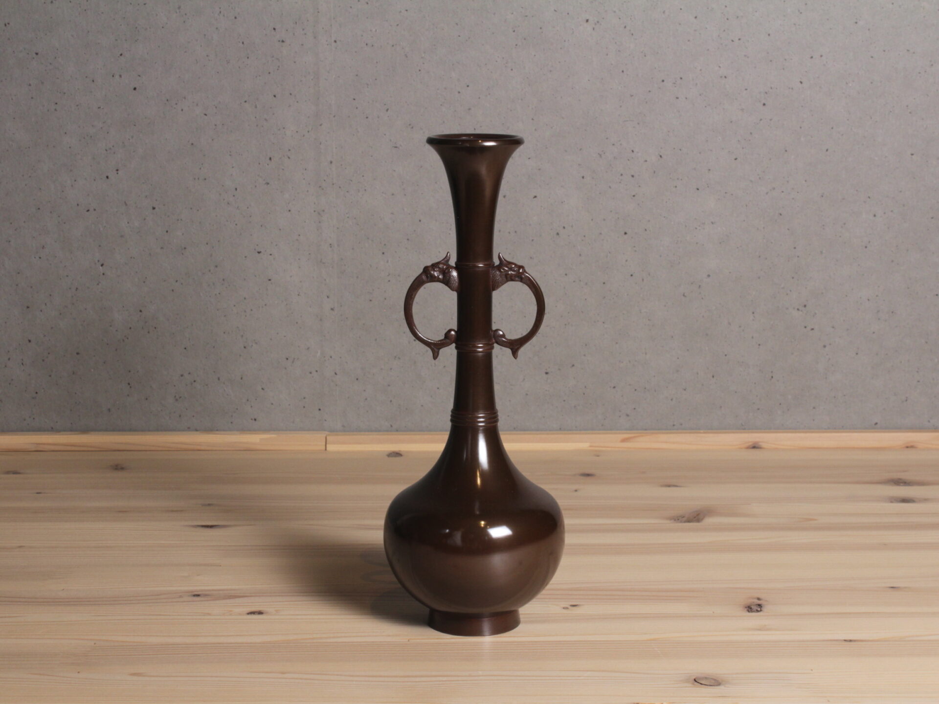 唐銅龍耳水瓶（共箱） | Gallery栗本（ぎゃらりい栗本）新潟県長岡市