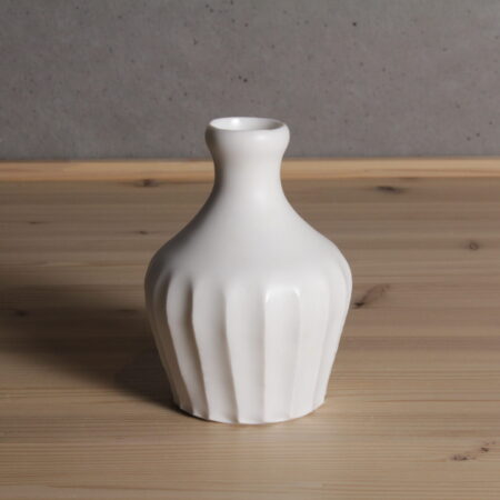 久岡冬彦　白磁鎬徳利　酒器　奈良